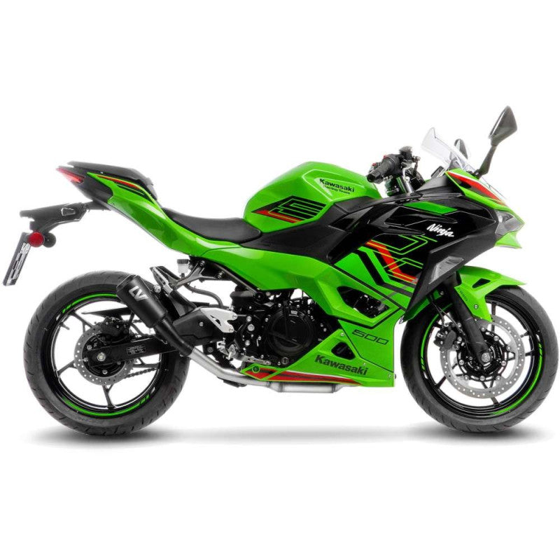 LEOVINCE TERMINALE SCARICO LV-10 FULL BLACK PER KAWASAKI NINJA 500 SE 24-25 INOX
