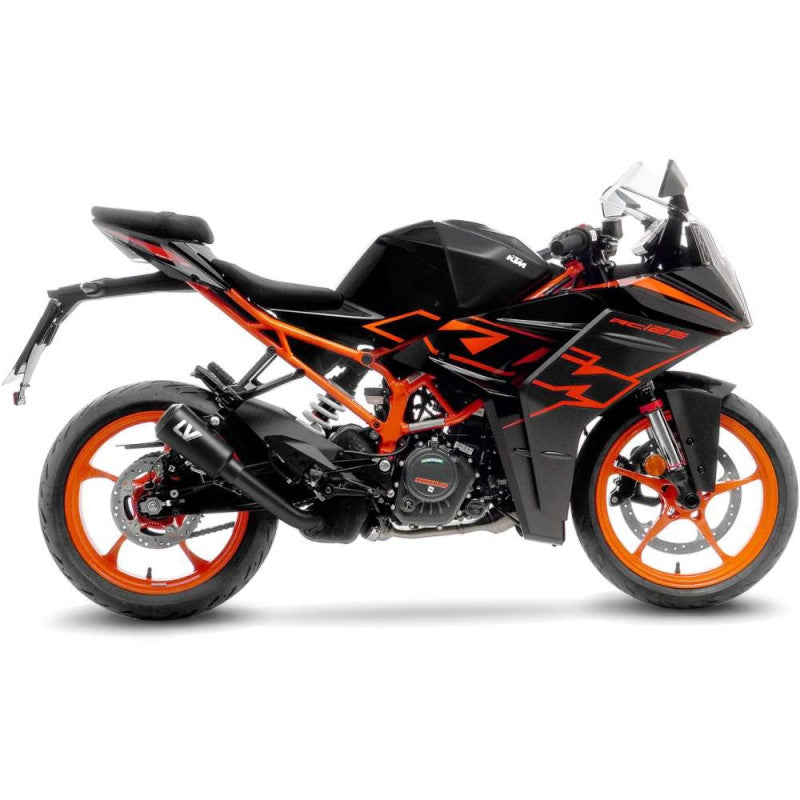 LEOVINCE TERMINALE SCARICO LV-10 FULL BLACK PER KTM RC 125 22-23 INOX
