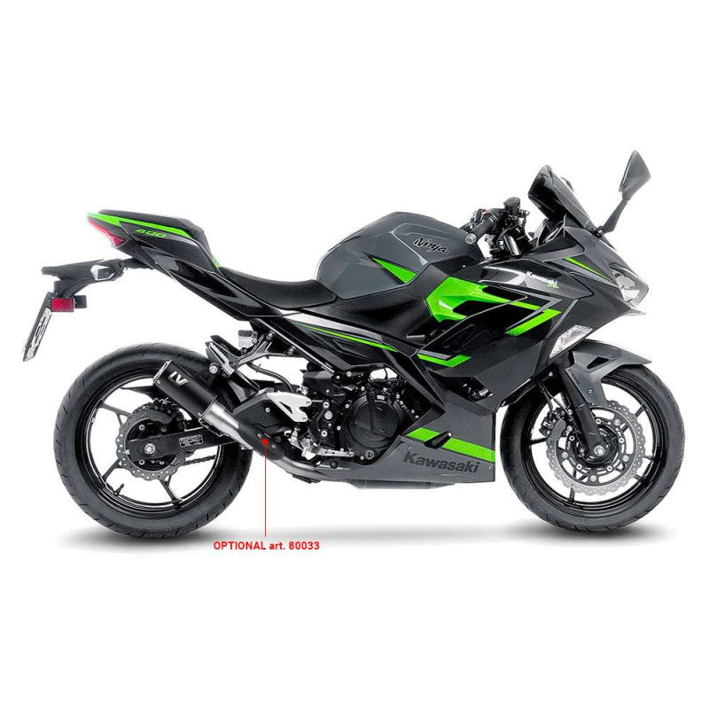 LEOVINCE TERMINALE SCARICO LV CORSA BLACK EDITION PER KAWASAKI Z400 2023 INOX