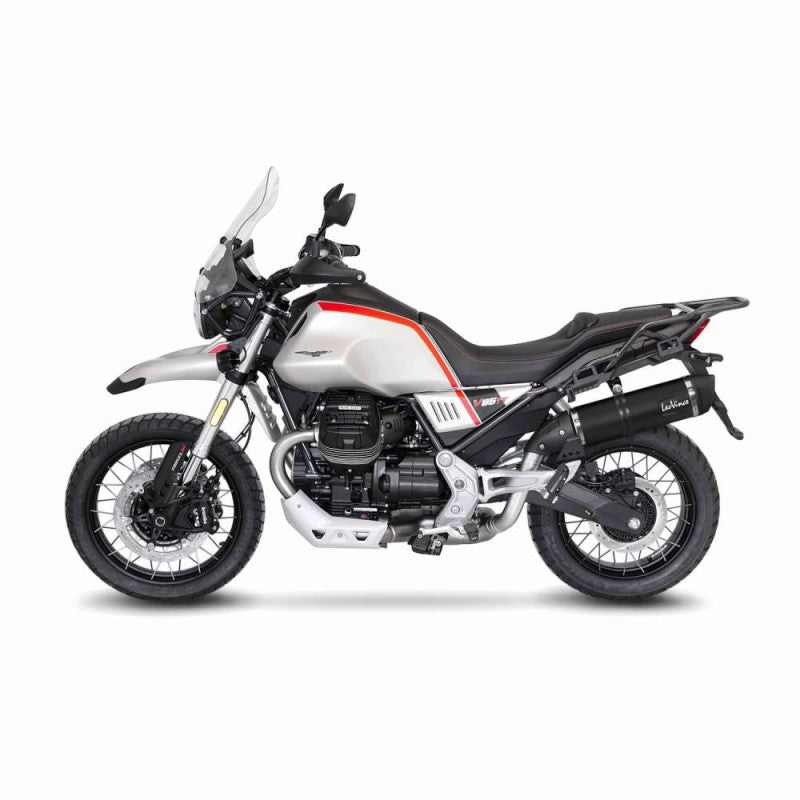 LEOVINCE TERMINALE SCARICO LV ONE EVO BLACK EDITION PER MOTO GUZZI V85 TT 19-20 INOX