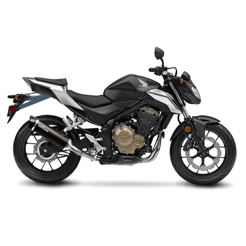 LEOVINCE TERMINALE SCARICO NERO PER HONDA CB 500 F 17-18 INOX