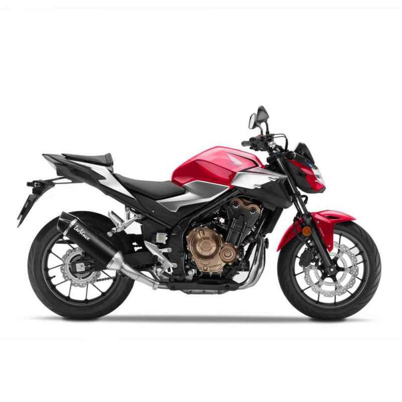 LEOVINCE TERMINALE SCARICO NERO PER HONDA CBR500 R 22-23 INOX-COD.14058