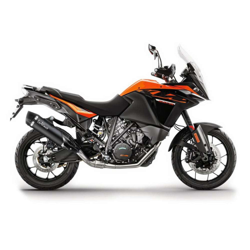 LEOVINCE TERMINALE SCARICO NERO PER KTM 1290 SUPER ADVENTURE S 17-20 INOX-COD.14045