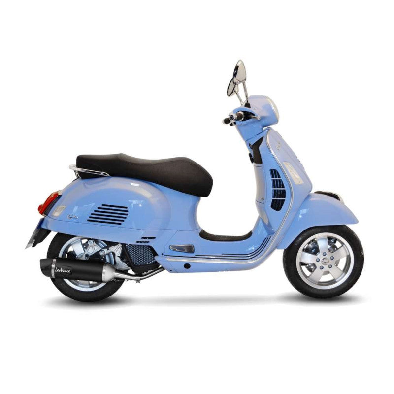 LEOVINCE TERMINALE SCARICO NERO PER VESPA GTS 125 i.e. 17-20 INOX-COD.14069K