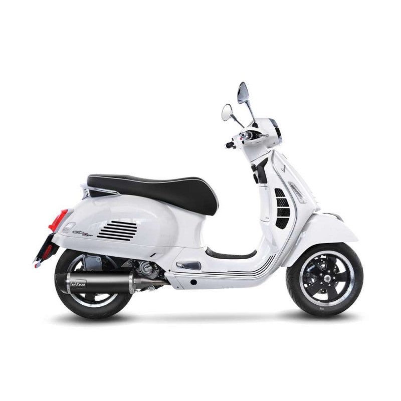 LEOVINCE TERMINALE SCARICO NERO PER VESPA GTS 300 SUPER 19-20 INOX-COD.14059