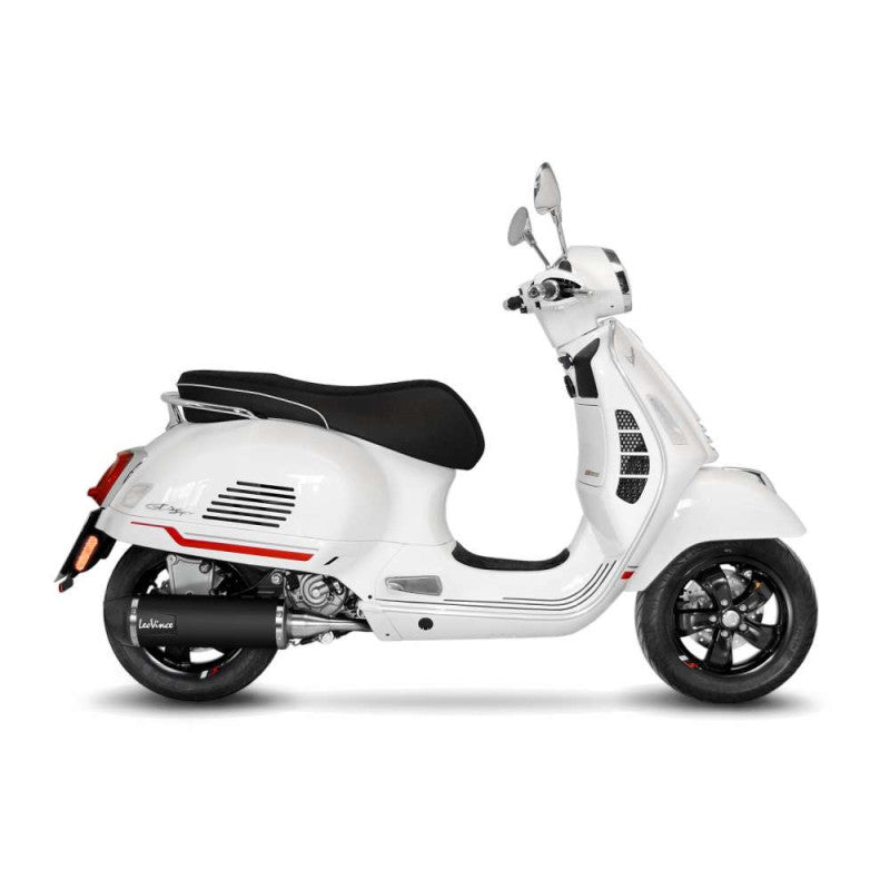 LEOVINCE TERMINALE SCARICO NERO PER VESPA GTS 300 SUPER 21-22 INOX-COD.14071