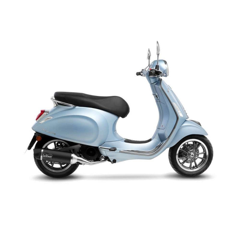 LEOVINCE TERMINALE SCARICO NERO PER VESPA PRIMAVERA 125 3V 21-23 INOX-COD.14082U