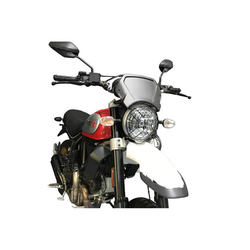 PUIG CARENATURA FRONTALE IN ALLUMINIO PER DUCATI SCRAMBLER DESERT SLED 21-22 SILVER
