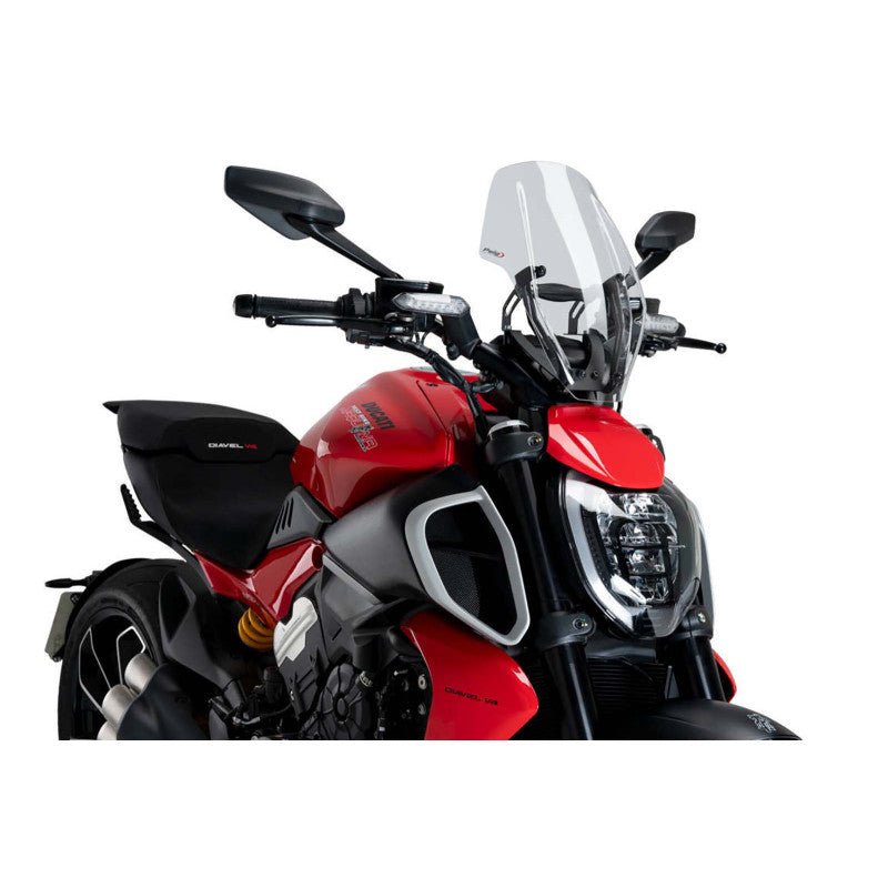 PUIG CUPOLINO NAKED N.G. REGOLABILE PER DUCATI DIAVEL V4 24-25 TRASPARENTE