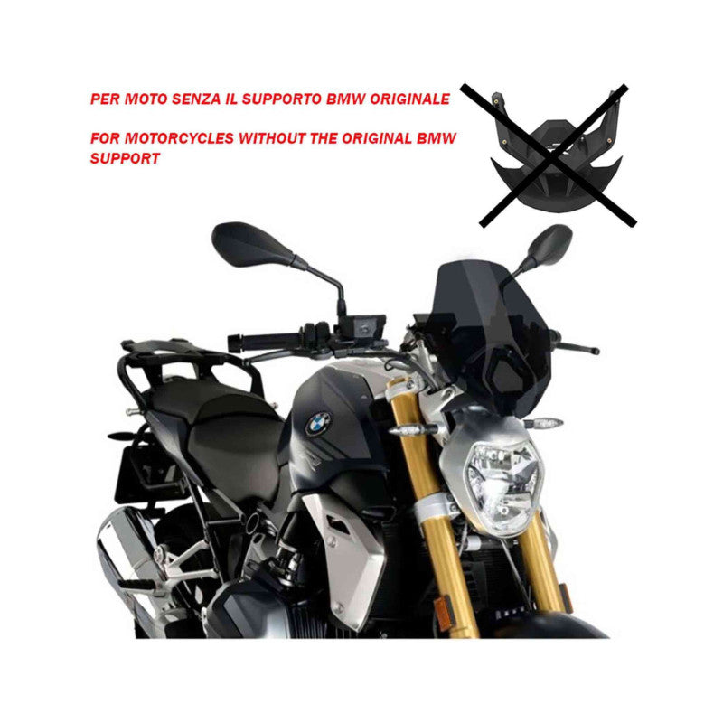 PUIG CUPOLINO NAKED N.G. SPORT PER BMW R1250 R 21-22 FUME SCURO