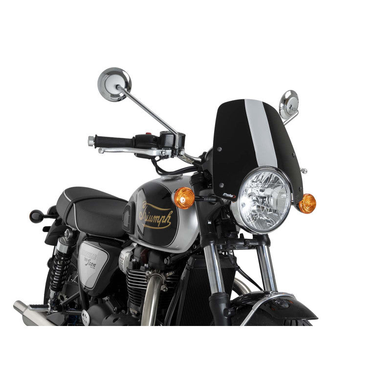 PUIG CUPOLINO NAKED N.G. SPORT PER TRIUMPH BONNEVILLE T100 17-21 NERO