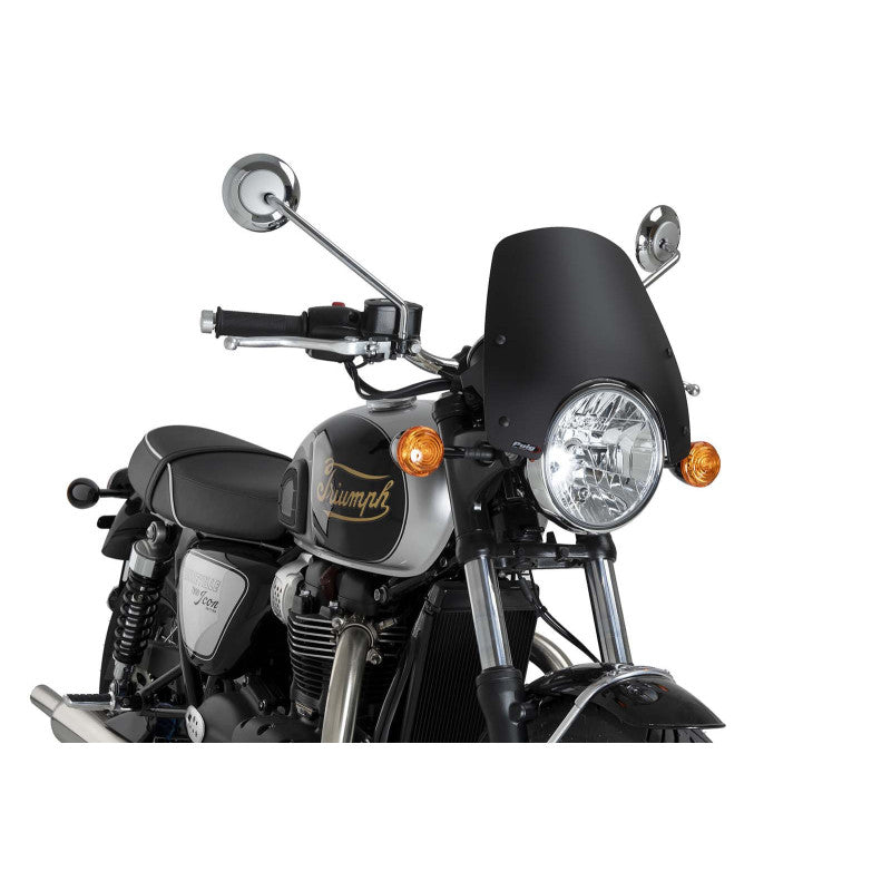 PUIG CUPOLINO NAKED N.G. SPORT PER TRIUMPH BONNEVILLE T100 22-25 NERO OPACO