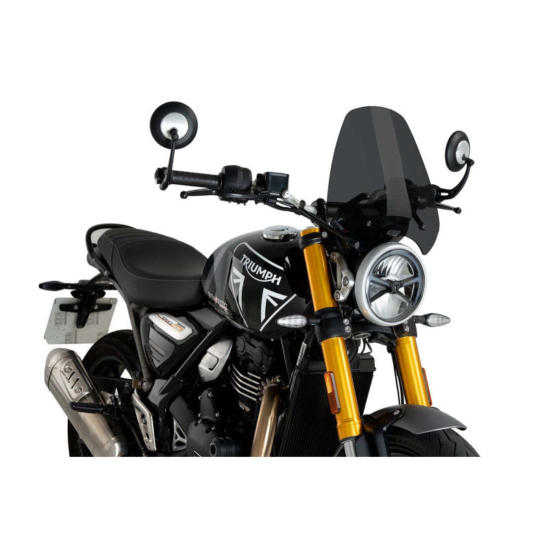 PUIG CUPOLINO NAKED N.G. SPORT PER TRIUMPH SCRAMBLER 400X 24-25 FUME SCURO