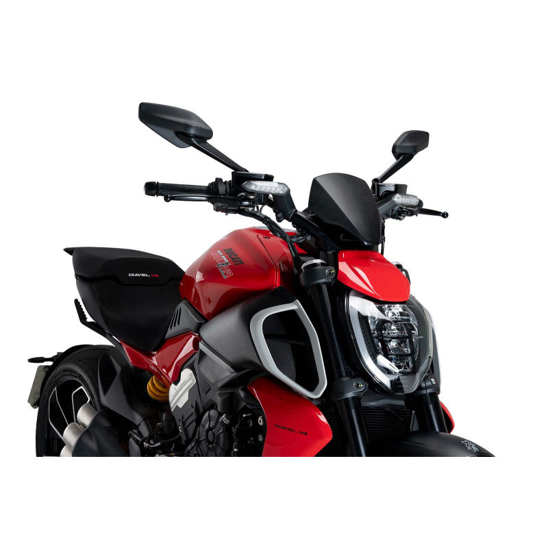 PUIG CUPOLINO NAKED N.G. SPORT PLUS PER DUCATI DIAVEL V4 24-25 NERO OPACO