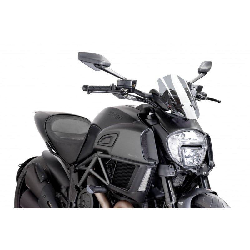 PUIG CUPOLINO NAKED N.G. SPORT REGOLABILE DUCATI DIAVEL 14-16 FUME CHIARO