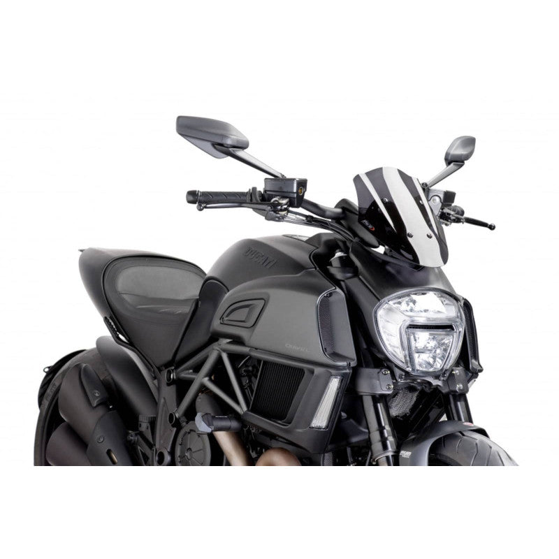 PUIG CUPOLINO NAKED N.G. SPORT REGOLABILE DUCATI DIAVEL 14-16 FUME SCURO