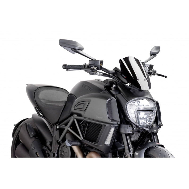 PUIG CUPOLINO NAKED N.G. SPORT REGOLABILE DUCATI DIAVEL 14-16 NERO