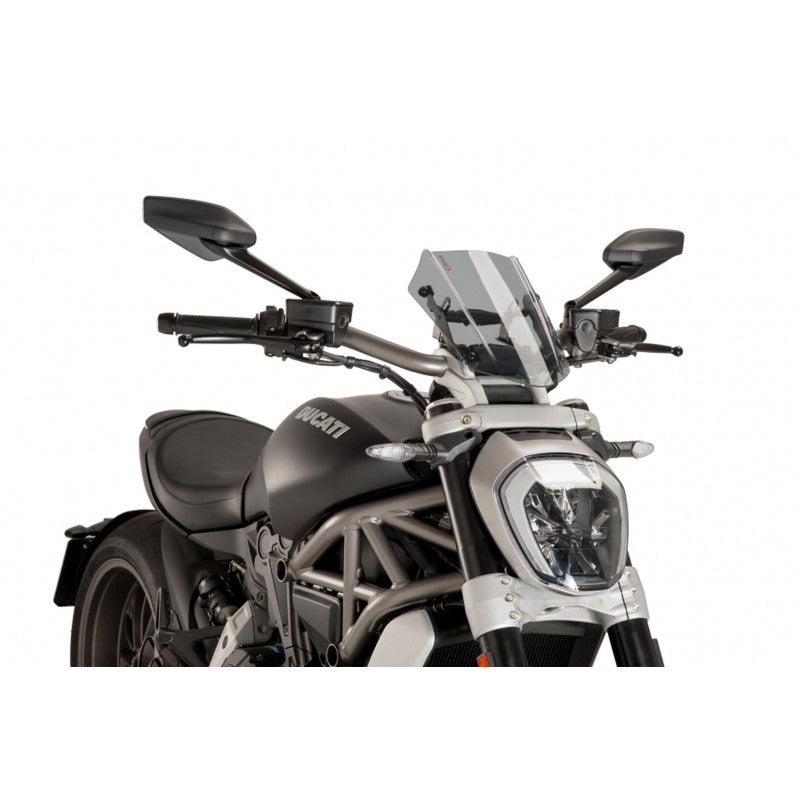 PUIG CUPOLINO NAKED N.G. SPORT REGOLABILE PER DUCATI X DIAVEL S 16-17 FUME CHIARO