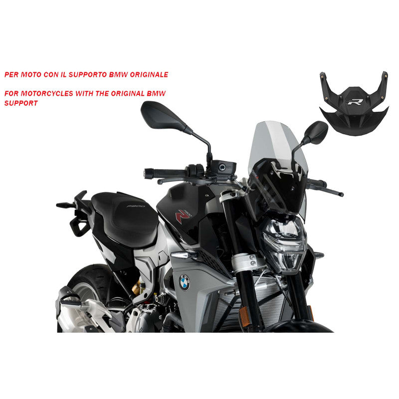 PUIG CUPOLINO NAKED N.G. SPORT-SUPP.OEM PER BMW F900 R 20-24 FUME CHIARO