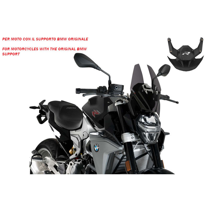 PUIG CUPOLINO NAKED N.G. SPORT-SUPP.OEM PER BMW F900 R 20-24 FUME SCURO