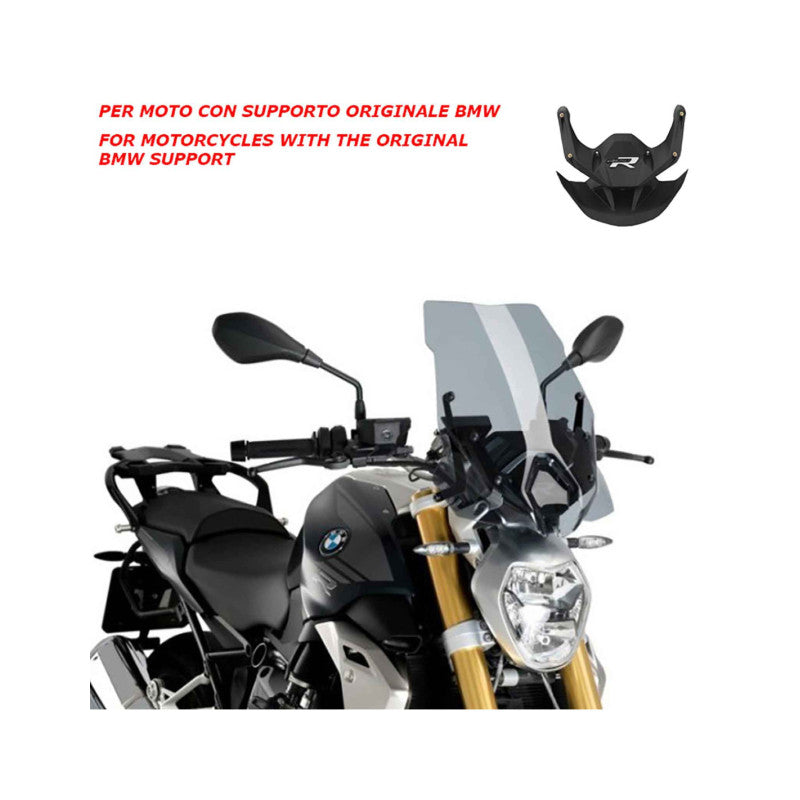 PUIG CUPOLINO NAKED N.G. TOURING-OEM SUPP. PER BMW R1250 R 23-25 FUME CHIARO