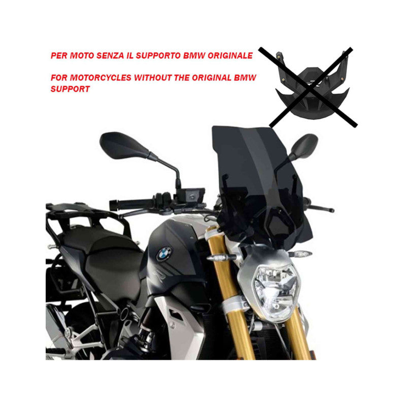 PUIG CUPOLINO NAKED N.G. TOURING PER BMW R1250 R 21-22 FUME SCURO