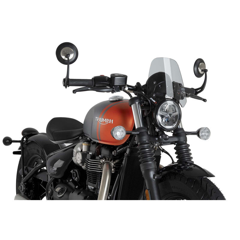 PUIG CUPOLINO NAKED N.G. TOURING PER TRIUMPH BONNEVILLE BOBBER BLACK 18-20 FUME CHIARO