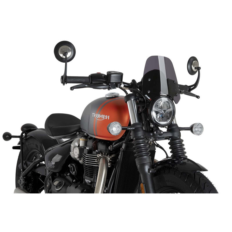PUIG CUPOLINO NAKED N.G. TOURING PER TRIUMPH BONNEVILLE BOBBER BLACK 18-20 FUME SCURO