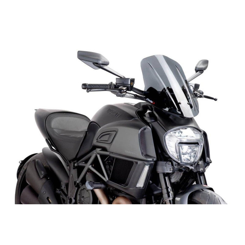 PUIG CUPOLINO NAKED N.G. TOURING REGOLABILE DUCATI DIAVEL 14-16 FUME SCURO