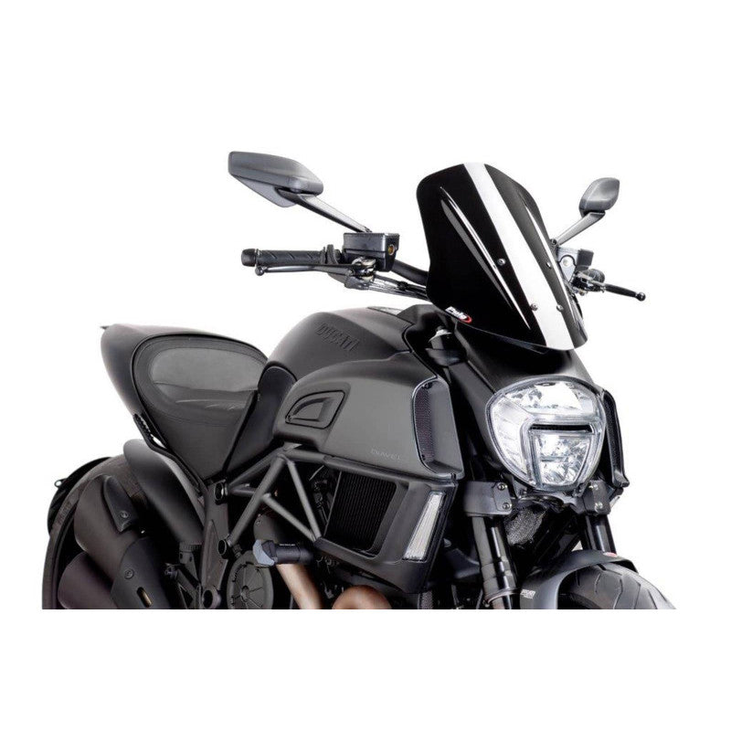 PUIG CUPOLINO NAKED N.G. TOURING REGOLABILE DUCATI DIAVEL 14-16 NERO