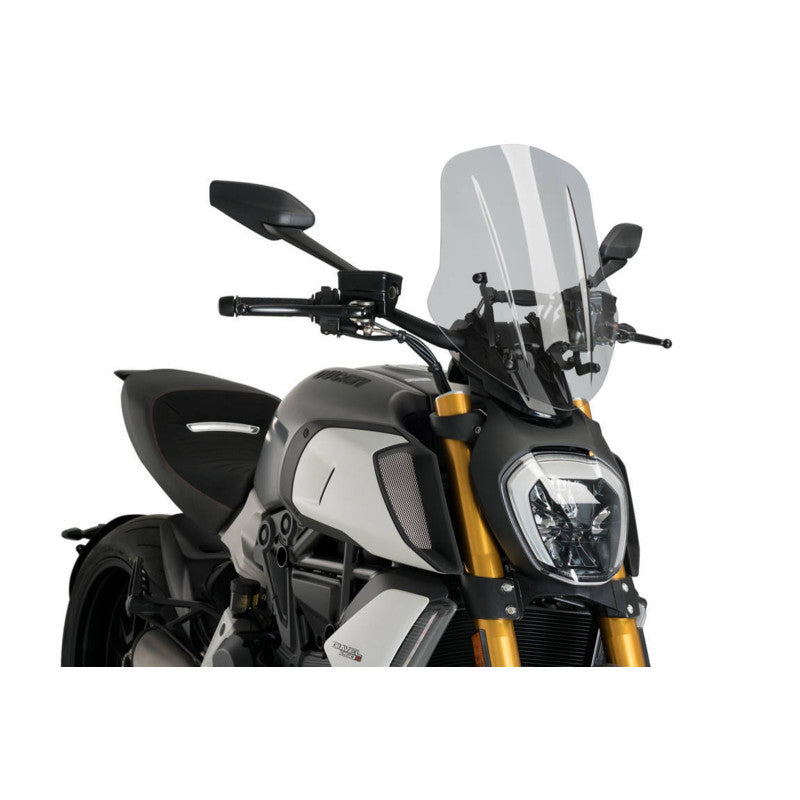 PUIG CUPOLINO NAKED N.G. TOURING REGOLABILE PER DUCATI DIAVEL 1260 19-20 FUME CHIARO