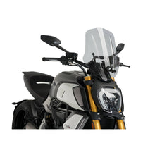 PUIG CUPOLINO NAKED N.G. TOURING REGOLABILE PER DUCATI DIAVEL 1260 19-20 FUME CHIARO