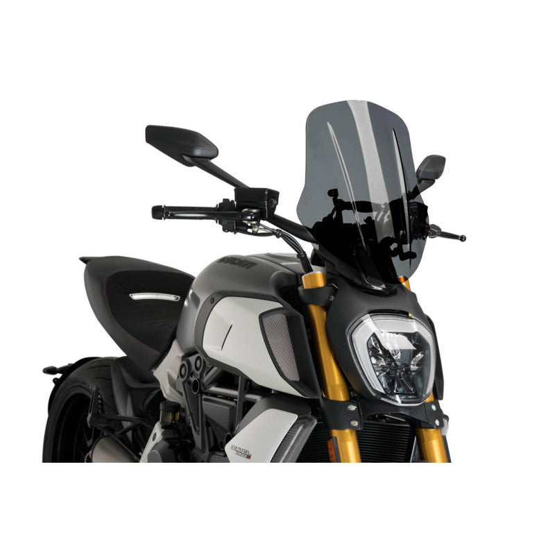 PUIG CUPOLINO NAKED N.G. TOURING REGOLABILE PER DUCATI DIAVEL 1260 21-23 FUME SCURO