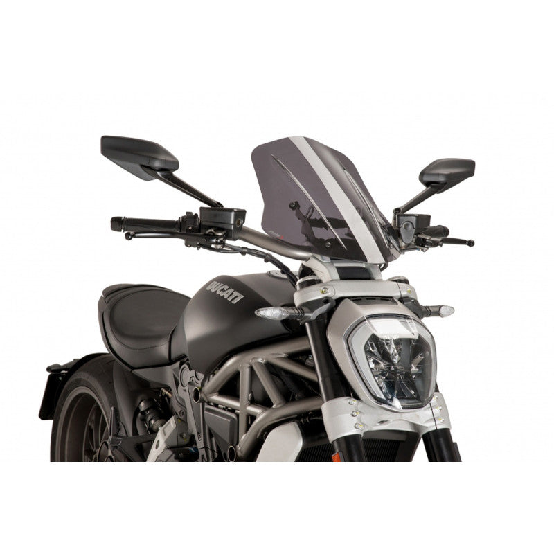 PUIG CUPOLINO NAKED N.G. TOURING REGOLABILE PER DUCATI X DIAVEL DARK 21-24 FUME CHIARO