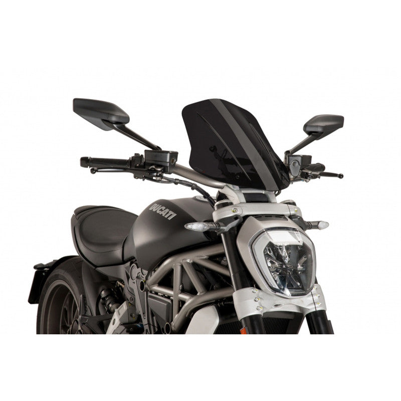 PUIG CUPOLINO NAKED N.G. TOURING REGOLABILE PER DUCATI X DIAVEL DARK 21-24 FUME SCURO
