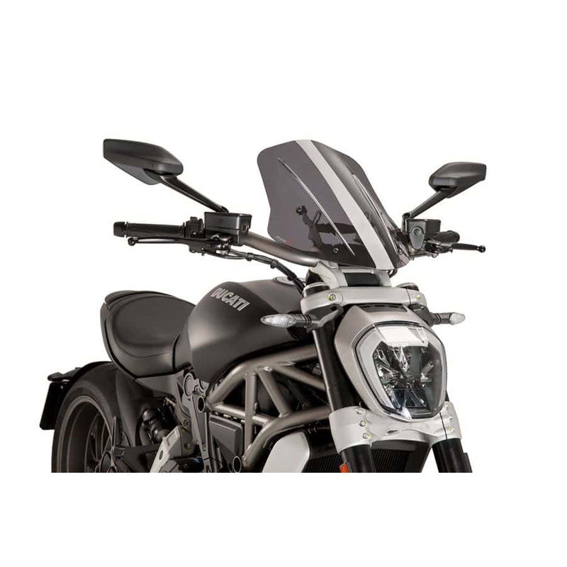 PUIG CUPOLINO NAKED N.G. TOURING REGOLABILE PER DUCATI X DIAVEL S 16-17 FUME CHIARO