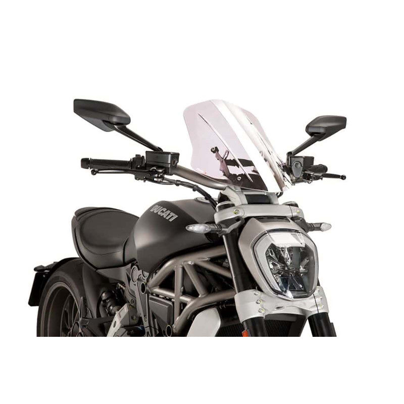 PUIG CUPOLINO NAKED N.G. TOURING REGOLABILE PER DUCATI X DIAVEL S 16-17 TRASPARENTE