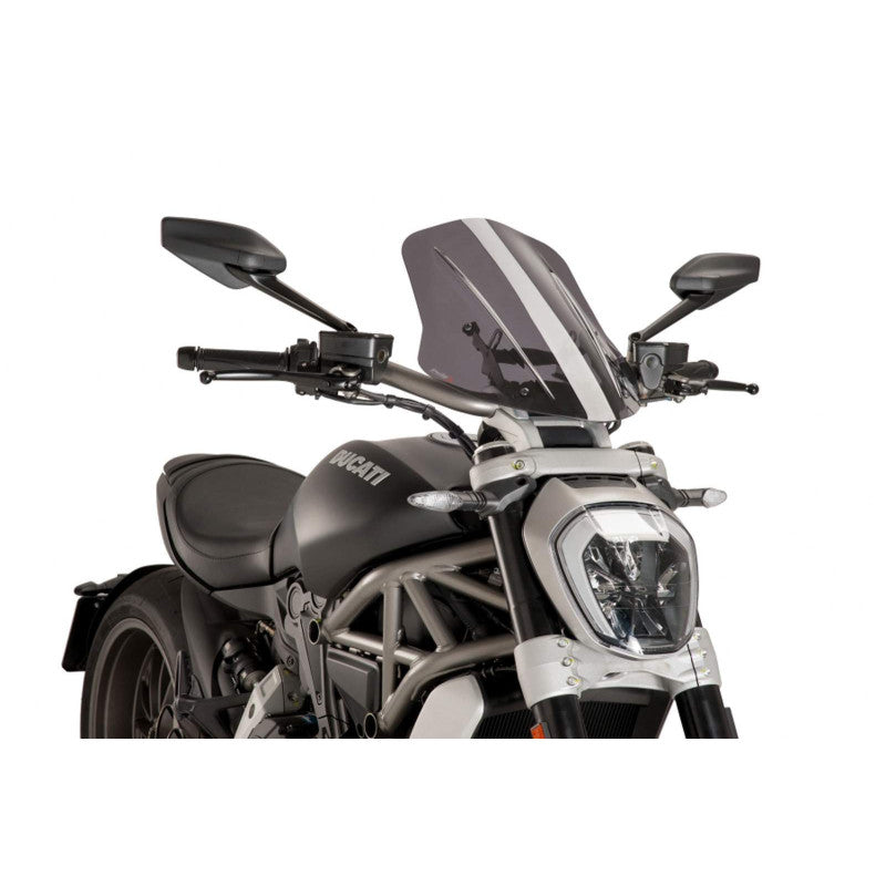 PUIG CUPOLINO NAKED N.G. TOURING REGOLABILE PER DUCATI X DIAVEL S 21-24 FUME CHIARO