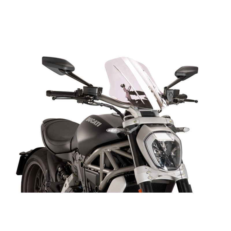 PUIG CUPOLINO NAKED N.G. TOURING REGOLABILE PER DUCATI X DIAVEL S 21-24 TRASPARENTE