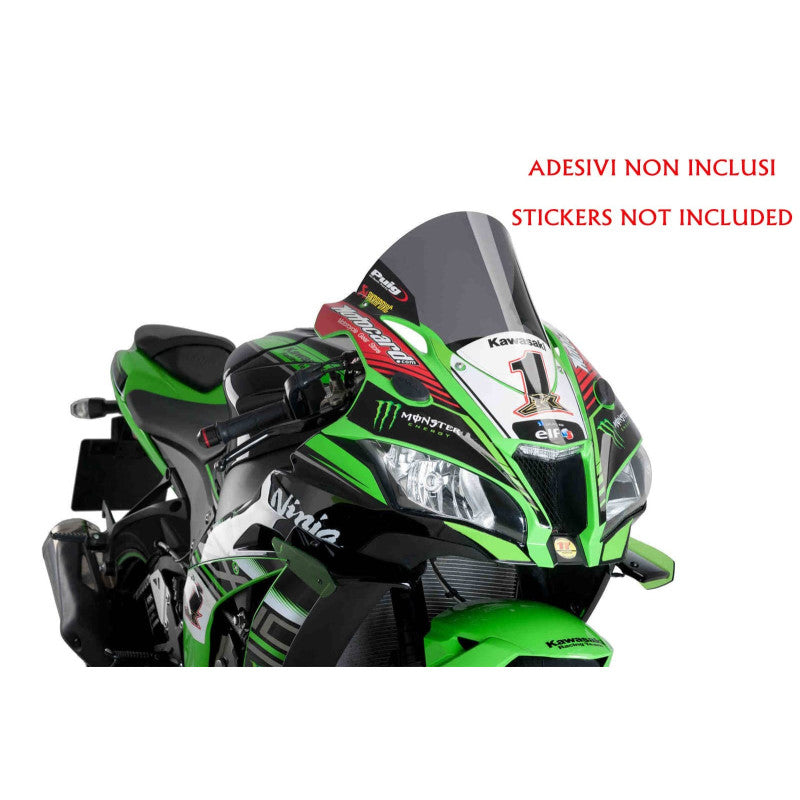 PUIG CUPOLINO R-RACER PER KAWASAKI ZX-10R NINJA PERFORMANCE 16-18 FUME SCURO