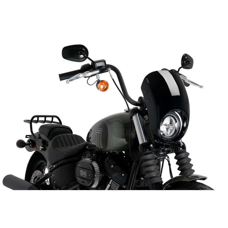 PUIG CUPOLINO SEMICARENATO ANARCHY PER HARLEY D. SOFTAIL STREET BOB FXBB 18-25 NERO