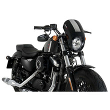PUIG CUPOLINO SEMICARENATO ANARCHY PER HARLEY D. SPORTSTER FORTY-EIGHT XL1200X 15-20 NERO