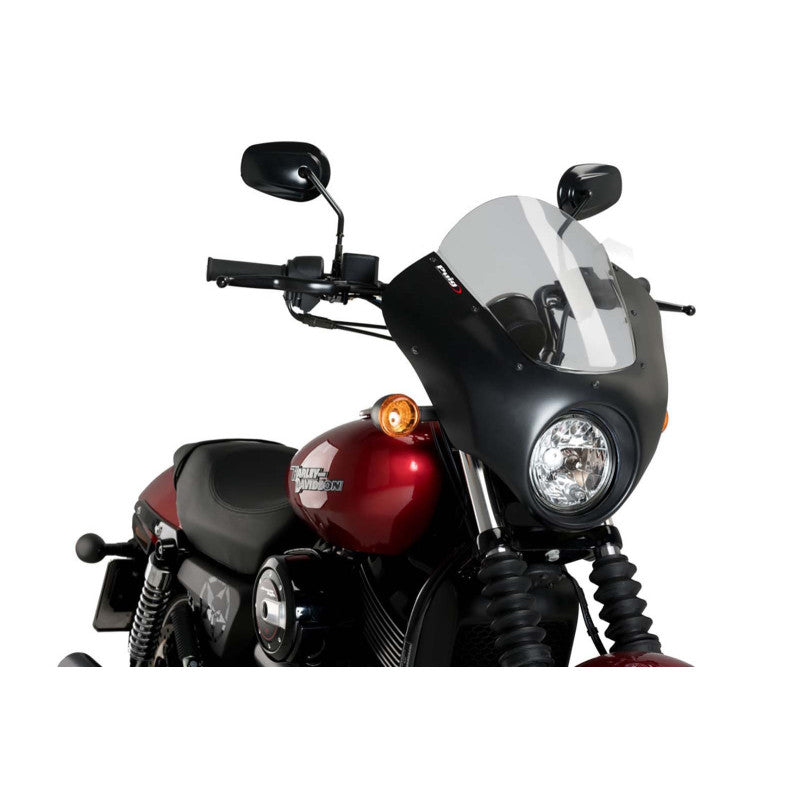 PUIG CUPOLINO SEMICARENATO DARK NIGHT HARLEY D. STREET 750 XG750 15-21 FUME CHIARO
