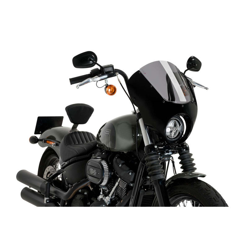 PUIG CUPOLINO SEMICARENATO DARK NIGHT PER HARLEY D. SOFTAIL STREET BOB FXBB 18-25 FUME CHIARO