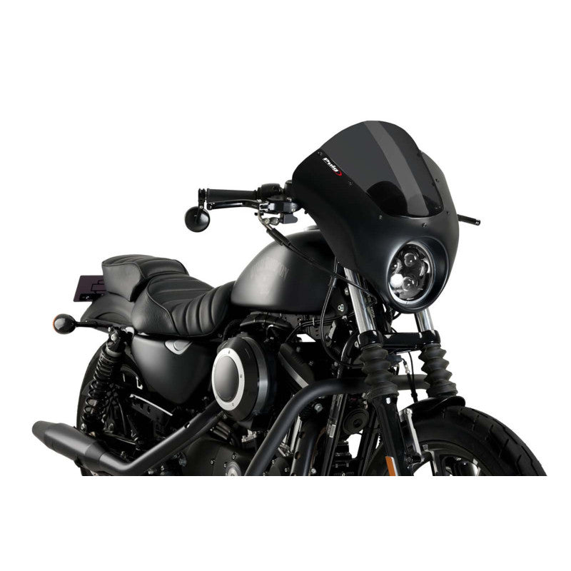 PUIG CUPOLINO SEMICARENATO DARK NIGHT PER HARLEY D. SPORTSTER XL883N IRON 13-20 FUME SCURO
