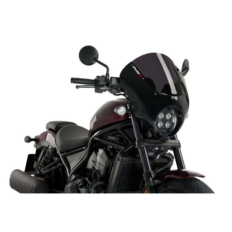 PUIG CUPOLINO SEMICARENATO DARK NIGHT PER HONDA CMX1100 DCT REBEL 21-24 FUME SCURO-21104F