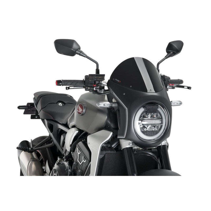 PUIG CUPOLINO SEMICARENATO PER HONDA CB650R NEO SPORTS CAFE 19-20 NERO-NERO