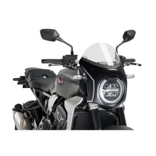 PUIG CUPOLINO SEMICARENATO PER HONDA CB650R NEO SPORTS CAFE 19-20 TRASPARENTE-CARBON