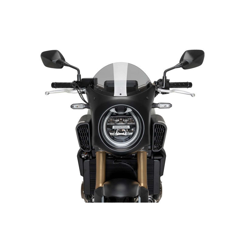 PUIG CUPOLINO SEMICARENATO PER HONDA CB650R NEO SPORTS CAFE 24-25 FUME CHIARO-NERO