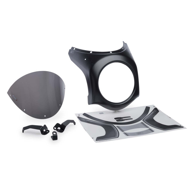 PUIG CUPOLINO SEMICARENATO PER HONDA CB650R NEO SPORTS CAFE 24-25 FUME SCURO-CARBON